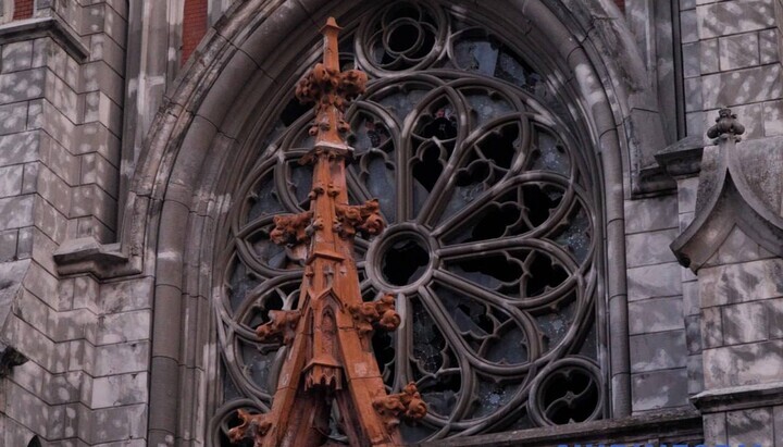 St. Nicholas Church after the shelling. Photo: Left Bank