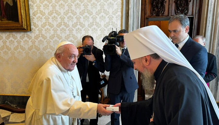 Pope Francis and Epifaniy Dumenko. Photo: OCU