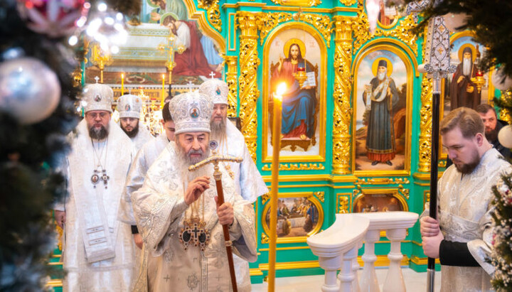 Блаженніший Митрополит Онуфрій у Лаврі. Фото: УПЦ