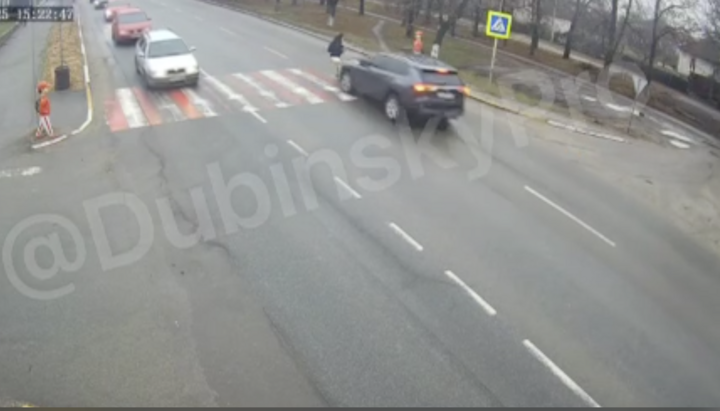 Road accident in Vasylkiv. Source: Screenshot from Dubinsky’s video