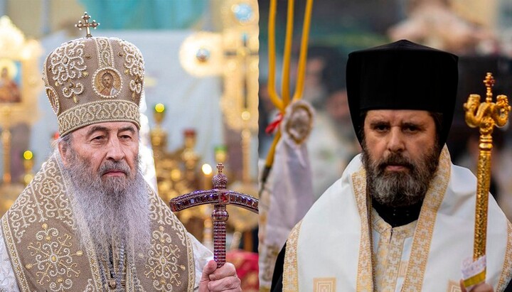 Metropolitan Onuphry and Archbishop Joan. Collage: Pershyi Kozatskyi