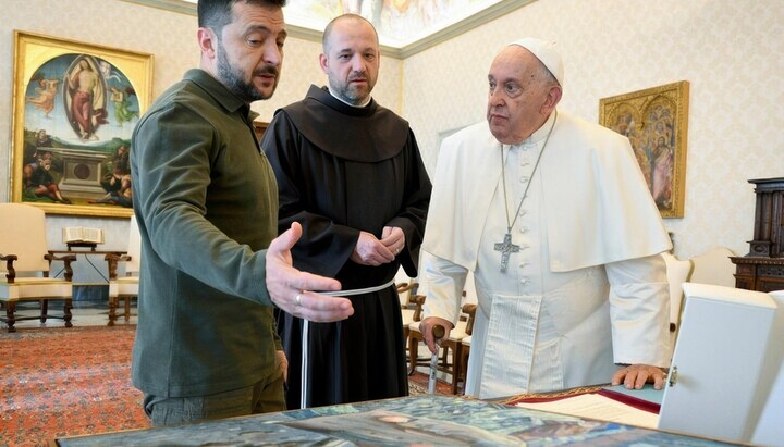 Zelenski și Papa Francisc. Foto: Vatican News