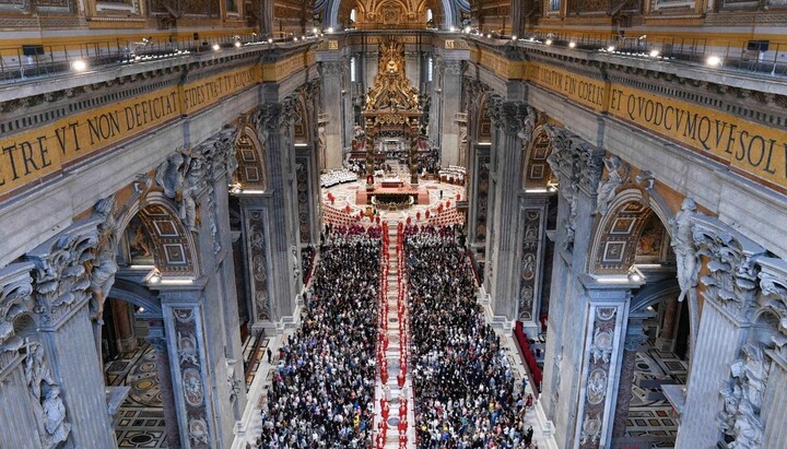 Mass at St. Peter's Basilica for the election of the Pope on May 7, 2025. Photo: Video screenshot from vaticannews