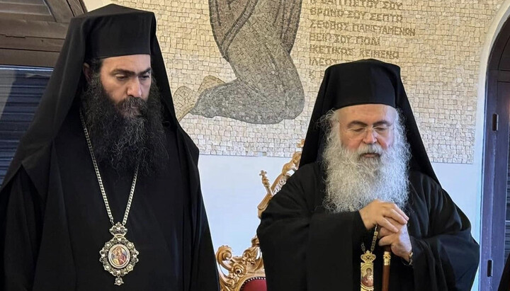 Metropolitan Tychikos and Archbishop Georgios. Photo: philenews.com