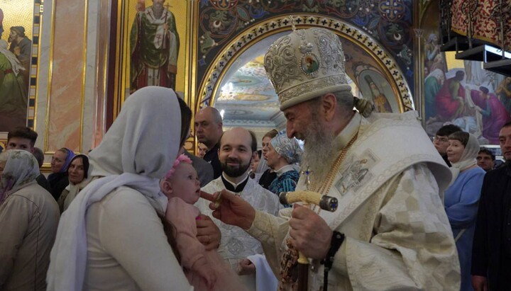 В Киевской лавре Блаженнейший совершил всенощное бдение накануне Вознесения