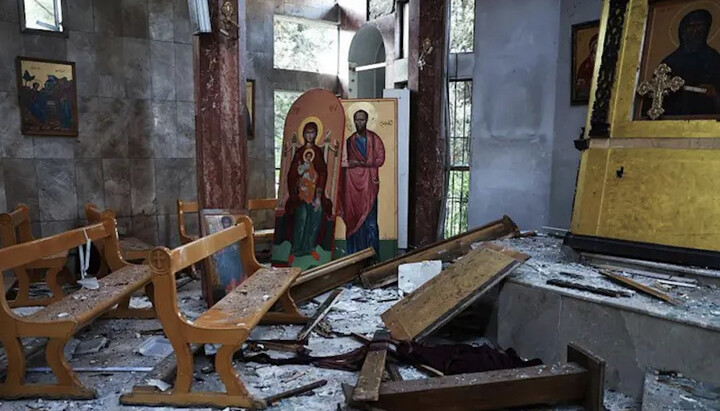 Храм пророка Іллі в Сирії після вибуху. Фото: kaktus.media
