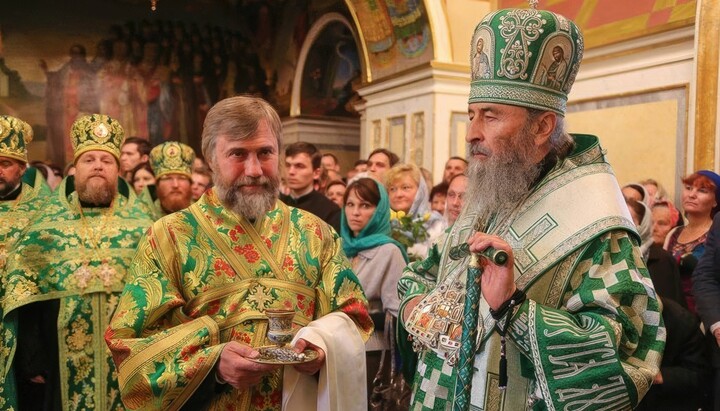 Блаженнейший Онуфрий и протодиакон Вадим Новински