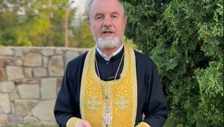 Протоиерей Василий Балан. Фото: скриншот видео YouTube-канала Храм Різдва Пресвятої Богородиці