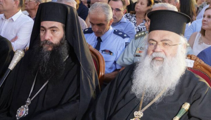 Metropolitan Tychikos and Archbishop Georgios. Photo: alphanews.live
