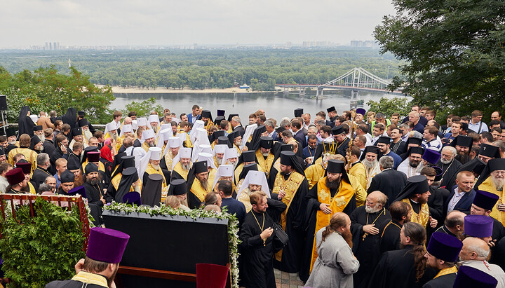 Rugăciunea BOUkr pe Dealul Sfântului Vladimir în Ziua Creștinării Rusiei - anul 2018. Fotografie: UJO