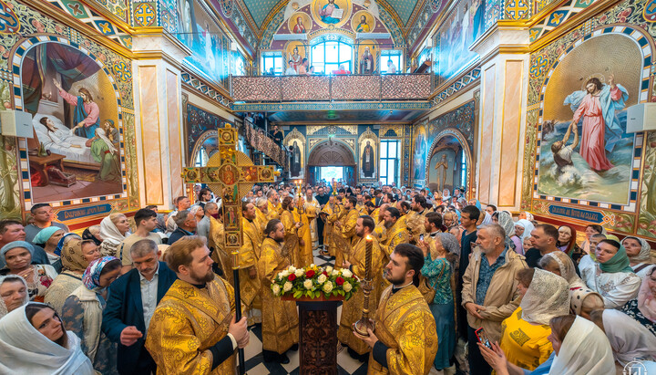 Slujba divină de Ziua Creștinării Rusiei la Lavra Pecerska din Kiev. Foto: UPC