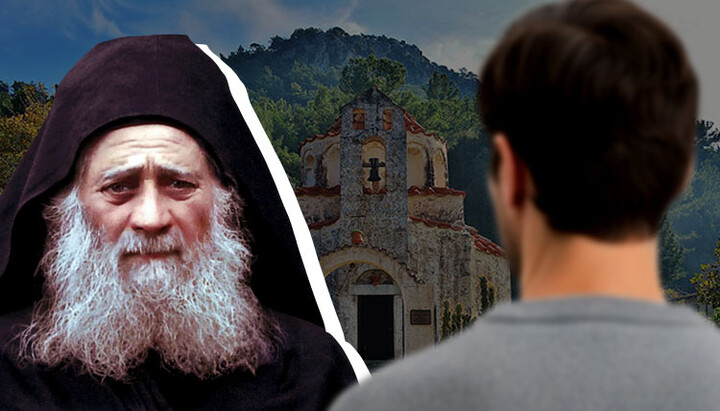 The elder, like an experienced instructor, points us to the rocky peak of holiness as the goal of Christian life. Photo: СПЖ