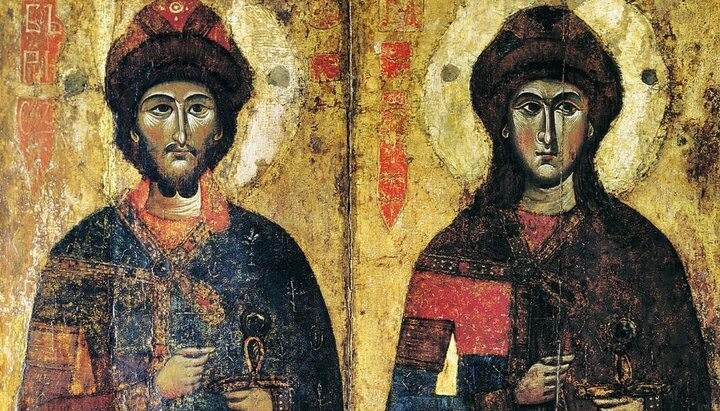Icoană din mănăstirea Savvo-Vișerski, secolul XIII - începutul secolului XIV. Fragment. Muzeul Național de Artă Rusă din Kiev. Fotografie: wikimedia.org