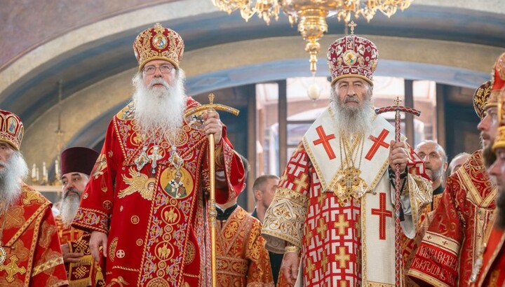 Блаженніший Тихон, Архієпископ Вашингтонський, Митрополит всієї Америки і Канади та Блаженніший Митрополит Онуфрій. Фото: УПЦ