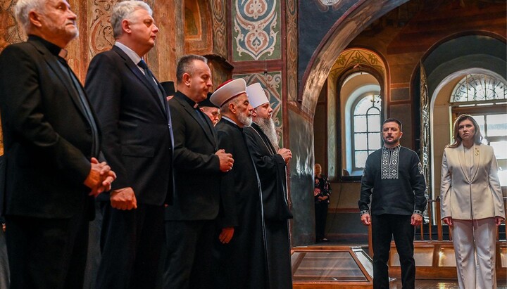Event in Kyiv’s St. Sophia Cathedral with the Zelensky family. Photo: OCU