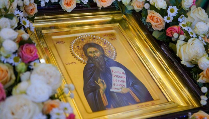 Icoana cuviosului Teodosie, egumenul Lavrei Pecerska din Kiev. Foto: t.me/kievlavra