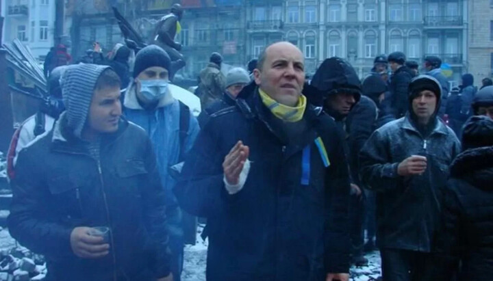 Парубий на Евромайдане. Фото: BBC