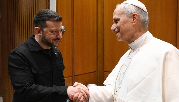 Zelenski și papa Leon. Foto: site-ul OP