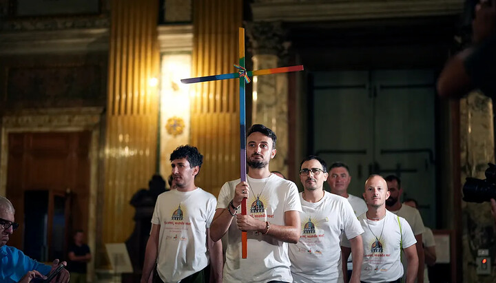 LGBT Catholics in a Roman Catholic church in Rome. Photo: Fox News