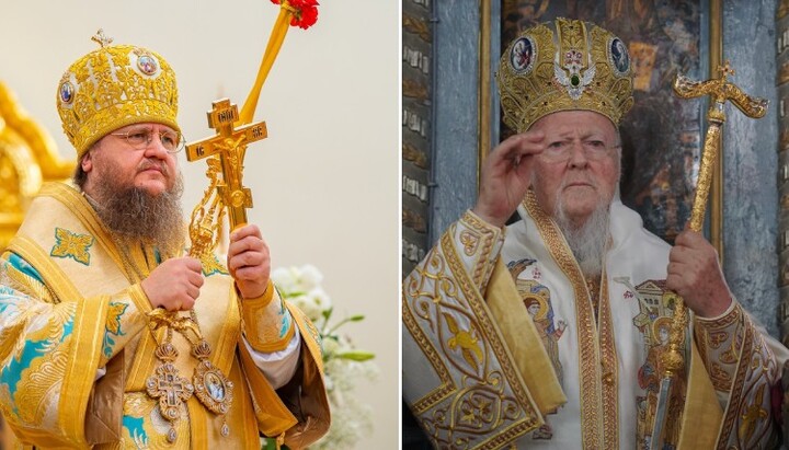 Митрополит Феодосий и Патриарх Варфоломей. Фото: СПЖ