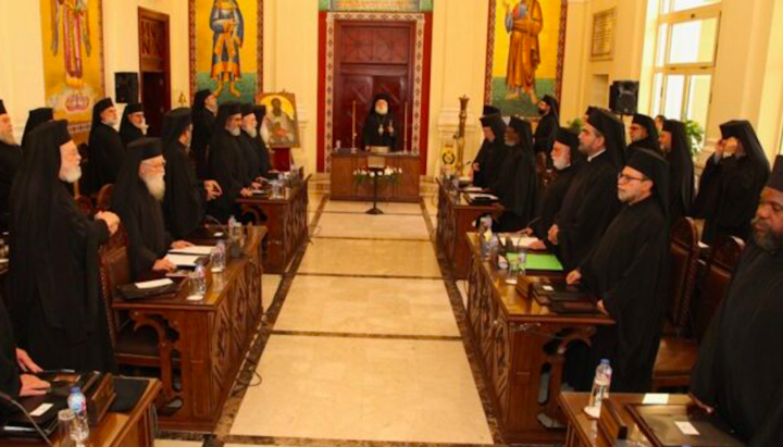 Ședința Sfântului Sinod al Patriarhiei Alexandriei sub președinția Patriarhului Teodor al II-lea, Alexandria, octombrie 2025. Foto: Orthodox times