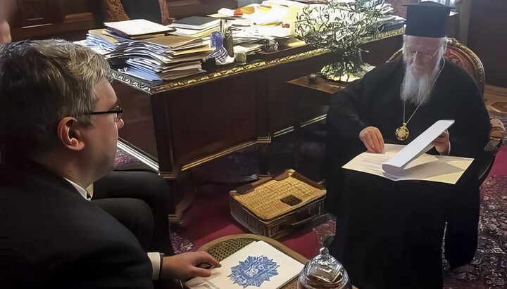 Павленко на приеме у Патриарха Варфоломея. Фото: Фейсбук Павленко