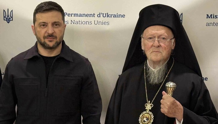 Патріарх Варфоломій і Зеленський. Фото: пресслужба Константинопольського Патріархату