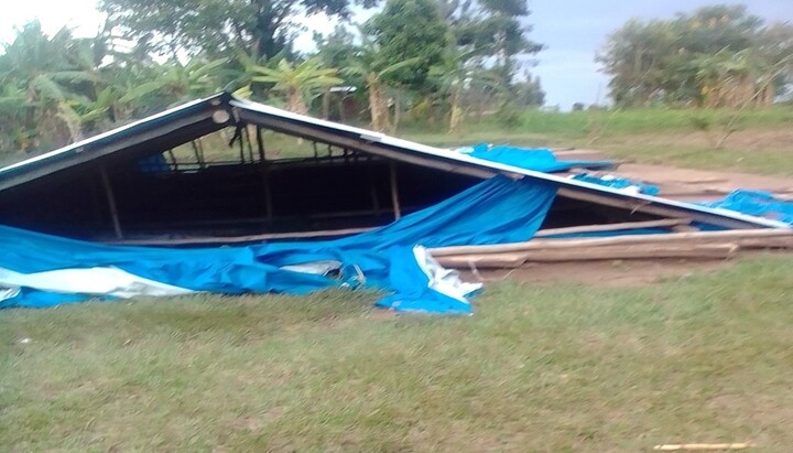 Разрушенное здание евангелической церкви Fit for Jesus в деревне Мугути, округ Будака, Уганда. Фото: Morning Star News