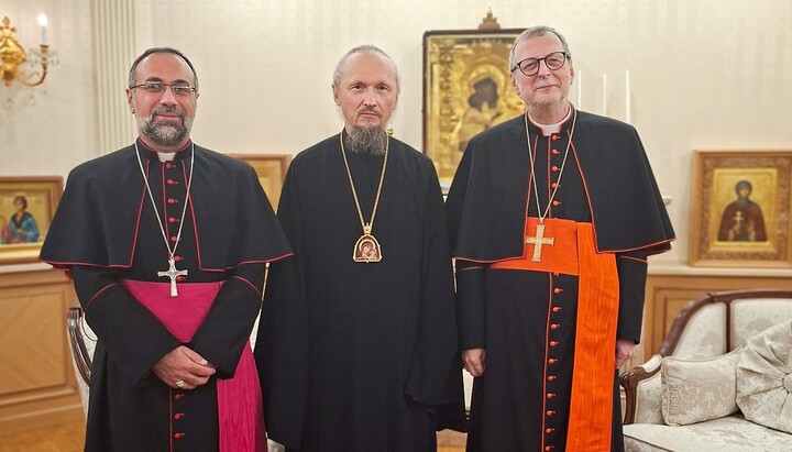Митрополит Вениамин с представителями Ватикана. Фото: пресс-служба Белорусской Церкви