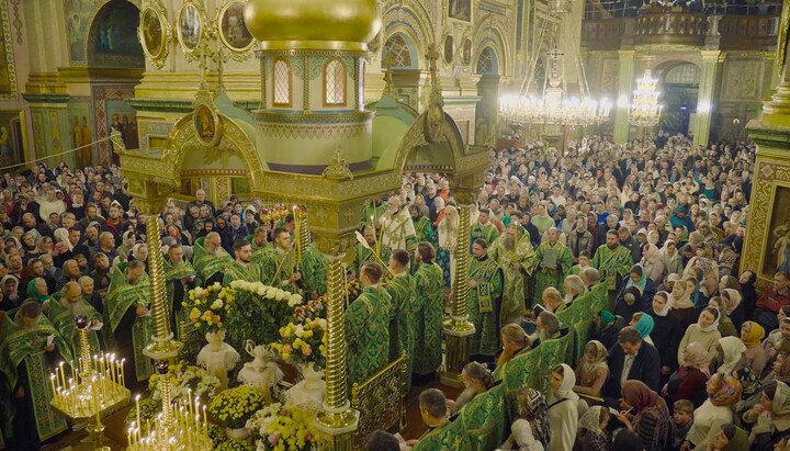 Літургія в день пам'яті прп. Іова Почаївського 10 жовтня 2025 р. Фото: Почаївська лавра