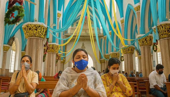 Creștinii din India în timpul rugăciunii. Foto: Zenit.