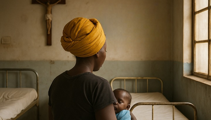 Иллюстративное изображение кормящей матери в госпитале в Конго. Фото: открытые источники