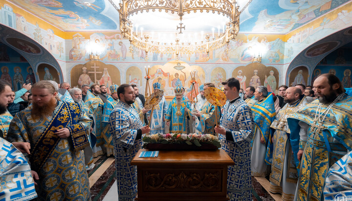 Блаженнейший Митрополит Онуфрий в храмовом комплексе иконы «Скоропослушница» столицы. Фото: пресс-служба УПЦ