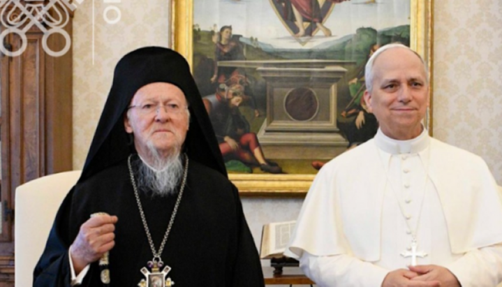 Патриарх Варфоломей и папа римский Лев XIV. Фото: ASP