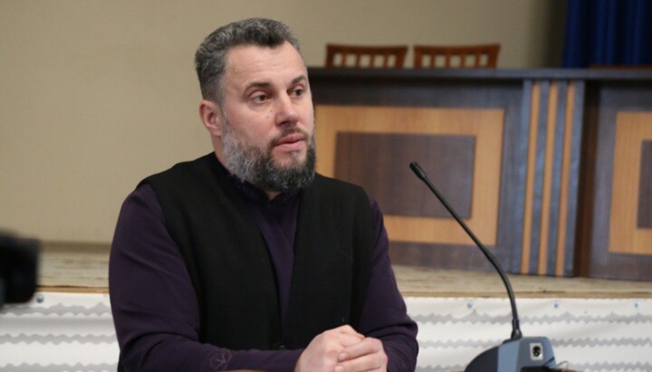 Грищук в Волынской академии ПЦУ. Фото: Фейсбук академии