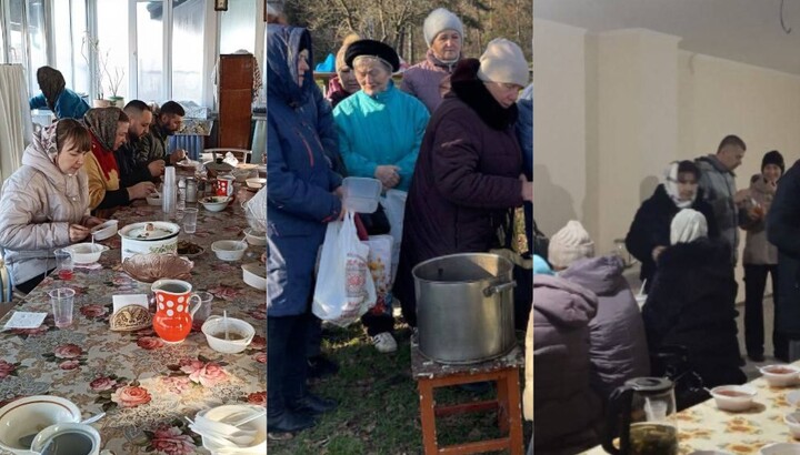 Благотворительные трапезы для прихожан и всех нуждающихся в храмах и монастырях Полтавской епархии УПЦ. Фото: пресс-служба Полтавской епархии.