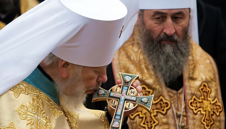 Μητροπολίτης Βλαδίμηρος και Μητροπολίτης Ονούφριος. Φωτογραφία: Ογκιρένκο Βαλεντίν