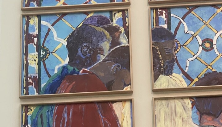 Ескіз сучасних вітражів, які планують встановити в Нотр-Дам де Парі. Фото: tf1info.fr