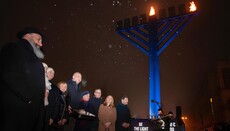 Pe Maidan a fost aprinsă cea mai mare menora din Europa