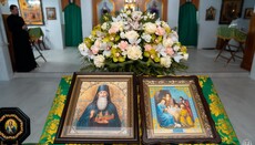 Блаженнейший возглавил Литургию в Феофании в день памяти прп. Вонифатия