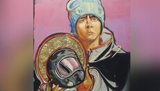 Автор диорамы «Небесной сотни» написал картину «Святой шлем достоинства»