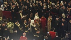 Αντιπροσωπεία της ΡΠΦ τέλεσε λιτανεία για τον Πατριάρχη Ηλία στον Ναό της Αγίας Τριάδος στο Τιφλίδα