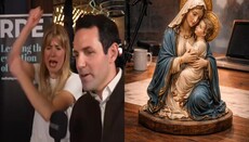 В Бельгии в прямом эфире «в шутку» разбили статую Иисуса и Богородицы