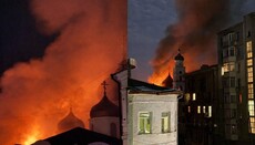 В Харькове при обстреле произошел пожар возле Свято-Троицкого храма