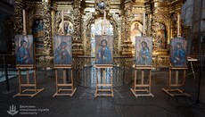 Στη Σοφία του Κιέβου εκτέθηκαν εικόνες γραμμένες σε κιβώτια από βλήματα