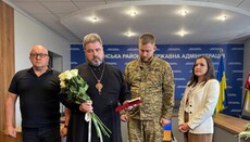 On Rivne Region, a UOC priest was awarded an order for his son who died in the war