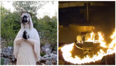 In Bosnia, vandals desecrated a statue of the Mother of God and set fire to an altar