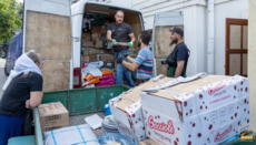 Humanitarian aid from the Chernivtsi Diocese delivered to the Holy Dormition Sviatohirsk Lavra