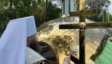 Metropolitan Vladimir Consecrated the Cross and Domes for a UOC Church in Kamianske