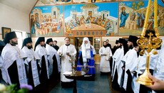 Metropolitan Kliment served a memorial service for the murdered monk of the Svyatohorsk Lavra
